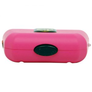 This stun gun is double trouble with a high voltage stun and 2 sharp spikes for a brutal punch, it is also rechargeable, has a safety switch and includes a holster.