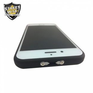 This high-voltage stun gun is disguised as a smart phone, it incorporates a loud alarm for an added level of safety, features a bright LED flashlight and is rechargeable.