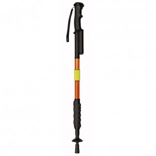 This high voltage hiking staff expands from 29" to 56" long and features a flashlight, rubberized non-slip grip, and reflective band. Great for everyday walking, hiking and camping.