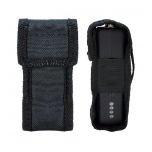 This compact keychain stun gun is high voltage, features a bright LED flashlight, battery indicator lights, safety switch, is rechargeable and includes a holster.