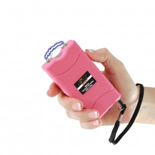 This powerful stun gun features triple stun technology, bright LED flashlight, a disable pin, safety switch, is rechargeable and has a metal clip. 