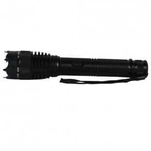 This stun flashlight features 85 million volts, blinding 120 lumen flashlight, no slip grip, safety switch, is rechargeable and includes a holster.