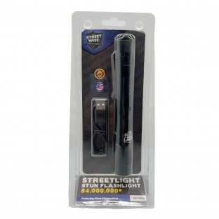 Always be ready with this powerful flashlight stun gun, it features a bright LED light, heavy duty belt clip, safety switch to prevent accidental discharge, and is rechargeable.