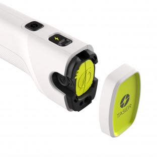 The Taser Bolt 2 features laser assisted targeting, 15 ft. range, 30 second energy burst, bright LED flashlight, 2 firing cartridges and connects to the Axon Protect app.
