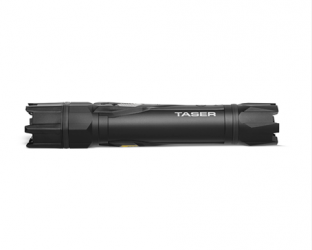 The Taser StrikeLight is a high voltage stun flashlight with a powerful 80 lumen flashlight, rechargeable battery, and wrist strap for easy carrying.