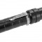 This stun baton features a 14 inch long reach, triple stun technology, blinding light, safety features, has military grade aluminum alloy exterior, and is rechargeable.