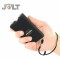 This powerful stun gun is rechargeable and features triple stun technology, bright LED flashlight, a disable pin, safety switch, and holster.