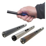 This discrete stun gun looks like a real pen, it is high voltage and features an LED battery indicator light, metal clip for easy carrying and is rechargeable.