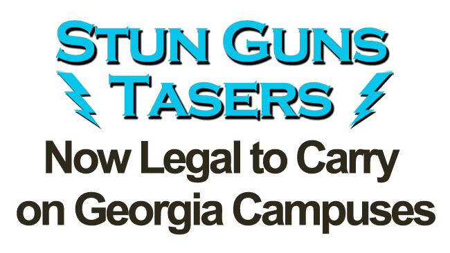 Stun Guns are now Legal on Georgia Campuses as of August 2016.