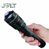 This tactical stun gun flashlight features shock proof exterior, blinding light, safety features, is rechargeable and includes a heavy duty belt clip.