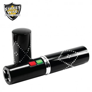 This concealed stun gun is compact and easy to use, it features a bright LED light, safety cap and is rechargeable. 