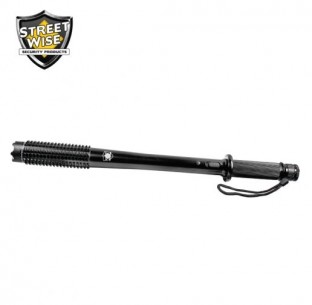 This stun baton offers superior protection with triple stun technology, long 19" reach, blinding flashlight, safety features and is rechargeable.