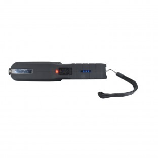 This stun gun is high voltage and features grab guard strips to prevent an attacker from taking the stun gun away.