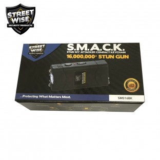 Powerful keychain stun gun with a bright LED light and safety switch, perfect for walking to your car or home at night. 