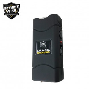 Powerful keychain stun gun with a bright LED light and safety switch, perfect for walking to your car or home at night. 