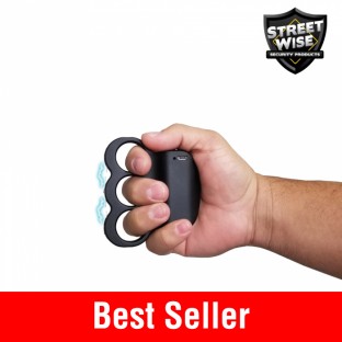 The triple sting ring has a large contact area across your fist giving you "electric knuckles" for incredible self defense, features squeeze-n-stun technology, a safety switch, and is rechargeable.