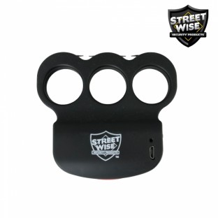 The triple sting ring has a large contact area across your fist giving you "electric knuckles" for incredible self defense, features squeeze-n-stun technology, a safety switch, and is rechargeable.