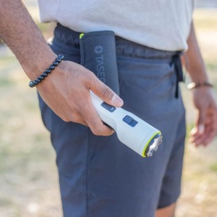 The TASER StrikeLight 2 combines the convenient utility of a three-mode flashlight with a high volateg contact stun gun for powerful, portable protection.