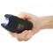 This high voltage stun gun features a bright 100 lumen flashlight, battery meter, safety switch, is rechargeable and includes a holster for easy carrying.