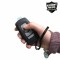 This compact stun gun is high voltage and features a loud alarm, bright LED flashlight, safety switch and is rechargeable.